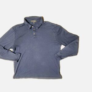 Rober Barakette Glendale Long Sleeve Cotton Blend Polo XL